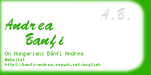 andrea banfi business card